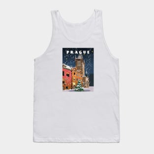 Prague, Czech.Retro travel poster Tank Top